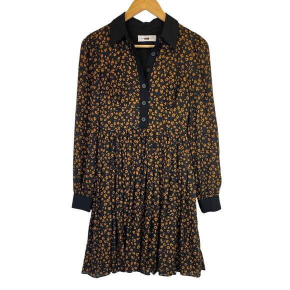 Fame & Partners The Renee Leopard Print dress black brown - 2 - Picture 3 of 12